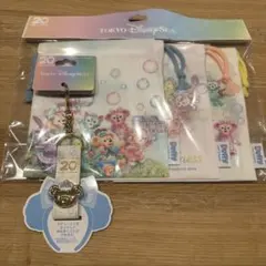 ダッフィー＆フレンズ　20周年　カラフルハピネス　　カチューシャホルダー　巾着