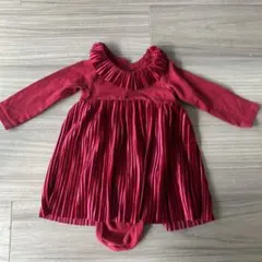 H&M 赤いプリーツスカート ワンピース