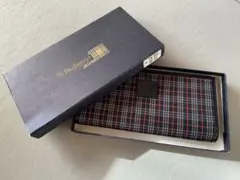 【新品未使用】BURBERRY バーバリーズ長財布チェック キャンバス ネイビーのサムネイル