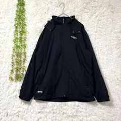 E027激レア90s UMBROナイロンジャケット黄色刺繍　ロゴ L