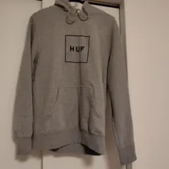 HUF グレー フード付きパーカー