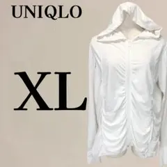 ユニクロ UNIQLO エアリズム 指穴付き メッシュパーカー XL 白ホワイト
