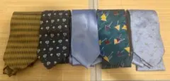 ネクタイ シルク製 まとめ売り 5本