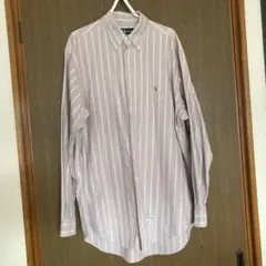 90s ラルフローレン ボタンダウンシャツ ストライプ 刺繍ポニー