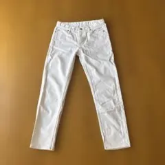 ホワイトデニム スリムパンツ