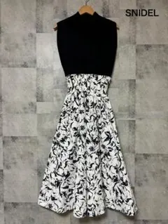 SNIDEL ニットベストコンビボリュームワンピース　定価17600 M30