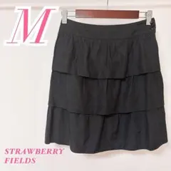 STRAWBERRY-FIELDS フレアスカート ブラック M 大人コーデのサムネイル