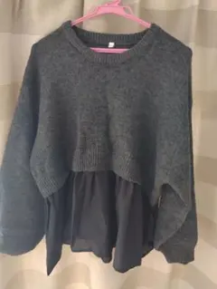 コカ☆人気完売ペプラムニット