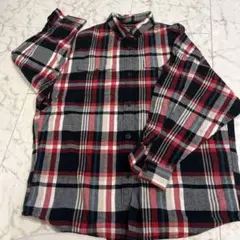 GU 長袖チェックシャツ 赤・黒・白・グレー