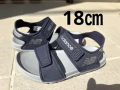 new balance キッズサンダル ネイビー 18.0cm マジックテープ