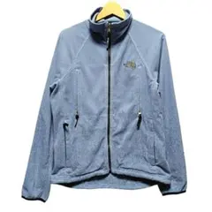 IA107 ノースフェイス フリースジャケット M 水色 ロゴ刺繍