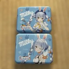 不二家 Milky 兎田ぺこら コラボ缶　２個セット