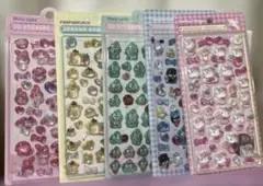 サンリオキャラクター　硬いぷくぷくシール 5枚セット