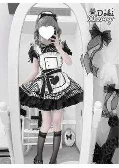 ハート メイド服 白黒