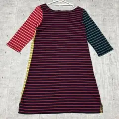BEAMS HEART マルチカラー ボーダー カットソー ワンピース Tシャツのサムネイル