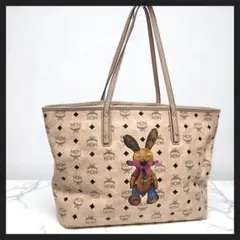 MCM うさぎトートバッグ ベージュ 大容量 A4可のサムネイル