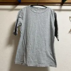 グレー 五分袖 Tシャツ Lサイズ