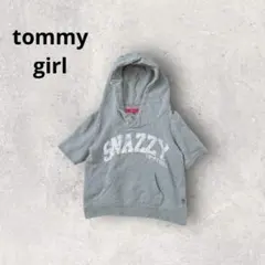 トミーガール パーカー スウェット ロゴプリント 日本製 スポーティー コットン
