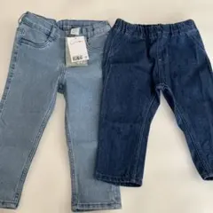 デニムパンツ 2点セット（ライトブルー・ダークブルー）