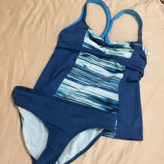 Nike セパレート水着 青系ストライプ