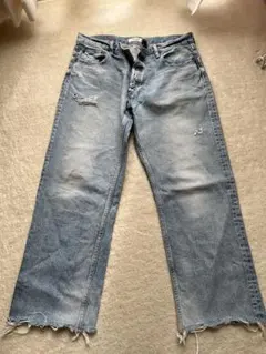 MOUSSY VINTAGE ストレートデニムライトブルー