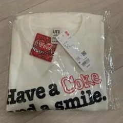 新品 M ユニクロ キース・ヘリング コカ・コーラ スウェットシャツ ホワイト系