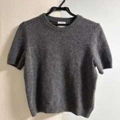 半袖ニット グレー