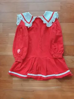 レッド　スウェット　ワンピース　ハート