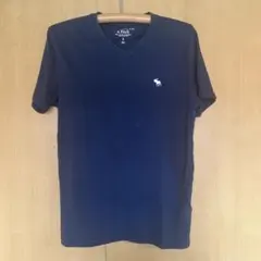 Abercrombie & Fitch ネイビー Vネック Tシャツ Sサイズ