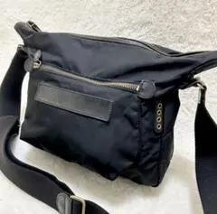 【美品】フェリージ 05-4 ショルダーバッグ ブラック ナイロン レザーのサムネイル