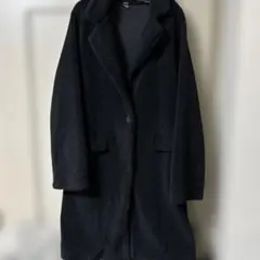 ボアハーフロングコート黒