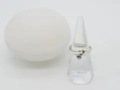 ヨンドシー 4℃ 指輪 ダブルリング カラーストーン２粒 10号 銀製 실버