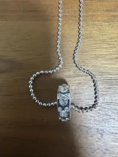 Disneyミッキーマウス リングモチーフ ネックレス シルバーカラー