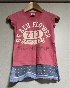 DENIM DUNGAREE 半袖 Tシャツ ピンク ドット柄のサムネイル