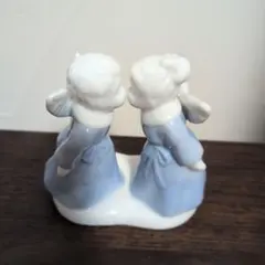 陶器製天使の置物 1セット