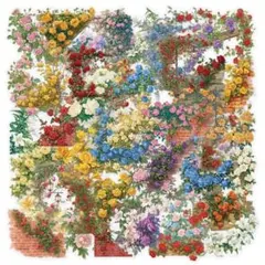 【T45】シール 50枚 PET ステッカー 花 植物 自然 コラージュ素材