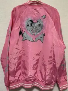 ひ*こ様 美品☆NieRピンク サテン スカジャン(ユニセックス)