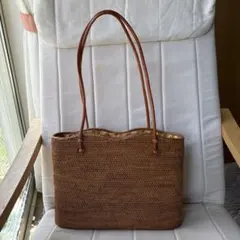 美品【アタ】カゴ　巾着内布付き　ショルダー　かごバッグのサムネイル