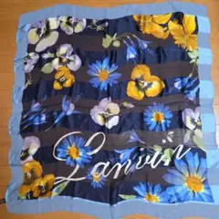 【美品】Lanvin 花柄 シルクスカーフ大判