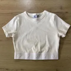 adidas クロップドTシャツ クリーム　美品