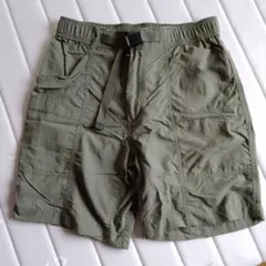 オリーブ色 ショートパンツ ゴムウエスト