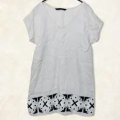 ZARA BASIC ザラ 刺繍デザイン チュニック ブラウスのサムネイル