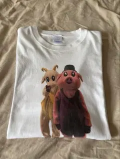 公式 ぽこピー ぽんぽこ ピーナッツくん レオブタ ヤギハイ Tシャツ Lサイズ