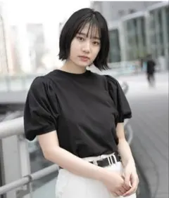 PAGEBOY パフスリーブ ブラックTシャツ