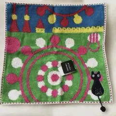 Atsuko Matano タオルハンカチ 黒猫