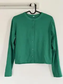 【最終価格】UNIQLO グリーン 長袖カーディガン M