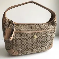 極美品✨COACH コーチ ハンドバッグ ジャガード シグネチャー