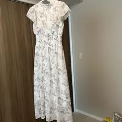 INGNI 花柄 フリルワンピース バックリボン