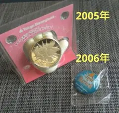 ディズニー　2005年 来場記念メダル ＆ 2006年 開催記念缶バッジ セット