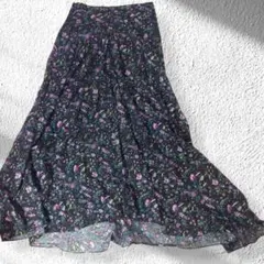 イザベルマラン エトワール ロングスカート 花柄 インド綿 ギャザー 美品
